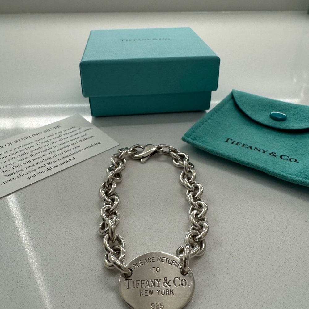 Tiffany & Co. Silver Oval Tag Bracelet - Picture 3 of 3